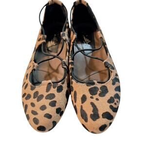 Earthies By Earth Flats Leopard Calf Hair Ballet Flats